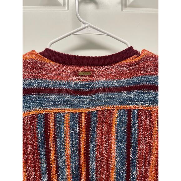 Billabong Women's Seventy Something Striped open-front cardigan multicolor L - Picture 6 of 6